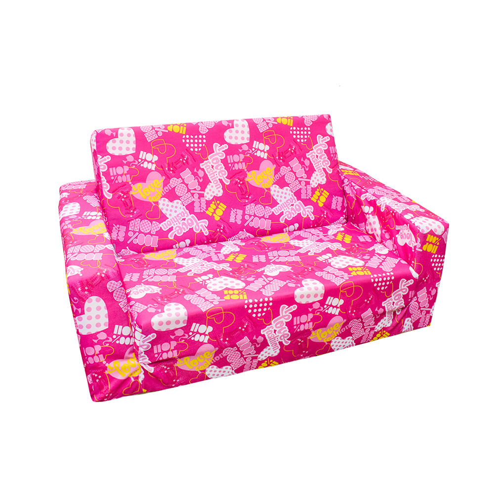 Sofa Cama Infantil Economico Fashion Fucsia Multitop multitop
